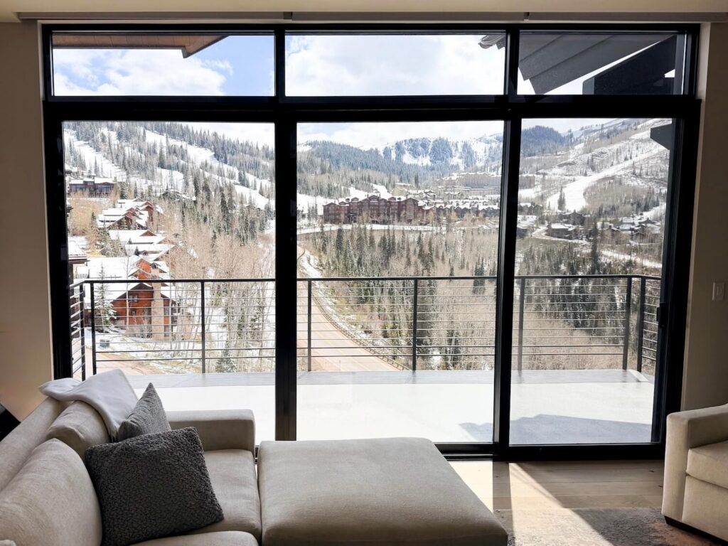 High end sliding glass door in Park City